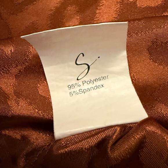 Silk & Salt Satin Burnt Brown Leopard Print Wide Leg Set M top S bottom - Picture 6 of 10